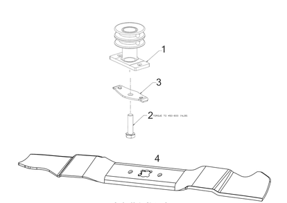 Blade Diagram and Parts List for SC700E (12AEN2S7756)(2018) Cub Cadet Lawn Mower